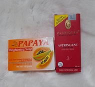 Toner Clariderm / Paket Perawatan Wajah 2in1 Sabun Papaya RDL Original 100%