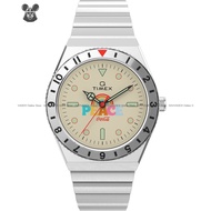 TIMEX TW2V25800 Unisex Analog Watch Q Timex Coca-Cola Unity Collection 38mm Quartz SS Bracelet Cream