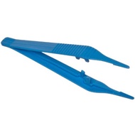 BLUE PLASTIC TWEEZER FORCEPS x 1