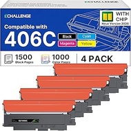 CLT-P406C Multipack Toner Compatible with Samsung CLT-P406C CLT-K406S for Samsung Xpress CLP-365 CLX