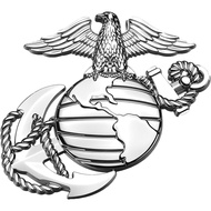 3D Metal Eagle Globe Anchor Insignia Decals, US Marine Car Emblem, Car Badge Sticker Auto Motos Exte