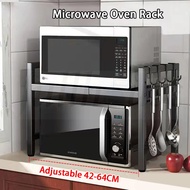 Adjustable microwave stove rack, kitchen countertop organizer, high kitchen storage rack, oven spice rack, bread rack