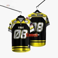 BAJU NFL PERAK PREMIUM JERSEY LYCRA 2024 Baju Tshirt Lelaki Lengan Pendek Retro Collar Jersi Viral T