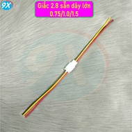 Jack 2.8 1P 2P 3P 6P 9P Pre-Wired Large Size 0.75/1.0/1.5 Mounted for Cars and Motorcycles