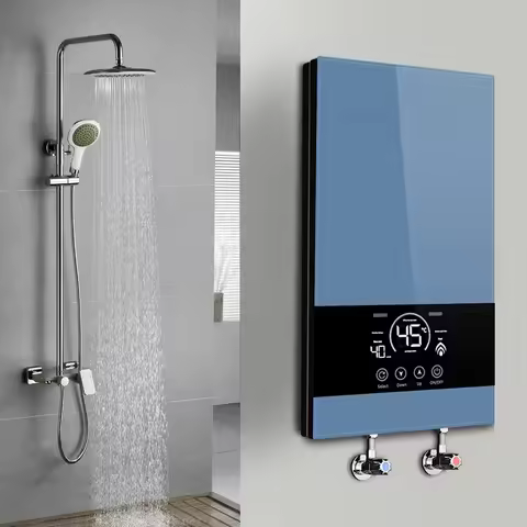 Smart Instant Water Heater 8500W Electric Boiler Hot Water Tankless Instantaneous Geysers Indoor for