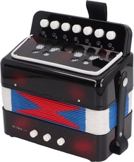 LiebeWH Button Accordion for Beginners 7 Keys Control Accordion 2 Bass Educational Musical Instrume