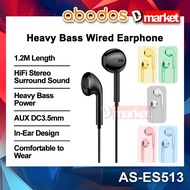 Abodos AS-ES513 Wired Earphone Stereo Surround Sound Headphone Heavy Bass Abodos ES513 1.2M Length A