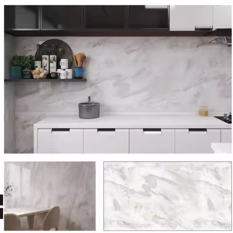 PVC 30x30cm Self-adhesive Marble Tiles Sticker Waterproof Tile Wall Sticker Livingroom Decor Imitati