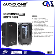 Speaker Fiber Monitor Panggung Audio One AKTIF PASIF 15 inch YM 115 Power 2000 Watt Garansi | DMS