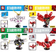 SY 7510 7511 7512 7520 Star Solider Gundam Unicorn Figure Building Blocks Toys for Boys Kids