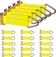LULU CARGO CONTROL E Track Rope Tie Offs, E Track Tie Down Straps with D Ring E Track Accessories fo