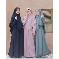 Elbina Syari Set Gamis + Khimar Setelan Hijab Syar'i Termurah