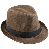 Fedora Hats For Women Men Braid Straw Short Brim Jazz Panama Cap Classic Adult Bowler Hats