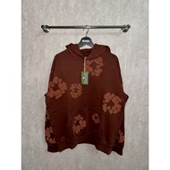 Denim Tears Mono Cotton Wreath Hoodie-Brown Authentic 1