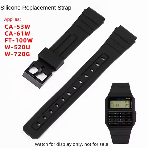 For Casio Watch Strap Bracelet 20mm Men Women CA53/61 CA-53W CA-61W FT-100W W-520U W-720G w720 Repla