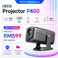 Heco P400 Smart Projector｜400 ANSI | 3600 Lumens | Native 1080P | Dual UI System | Auto Focus+Keysto