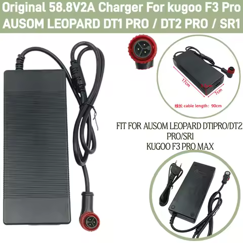 Original 58.8V 2A Standard Lithium Battery Charger for 52V KUGOO F3 PRO MAX AUSOM LEOPARD DT1 DT2 SR