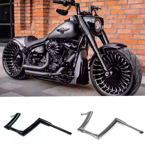 Motorcycle 51mm 2 inch to 1-1/4 inch custom handlebars 10" 12" 14" 16" Rise Harley Fat boy 2007-2023