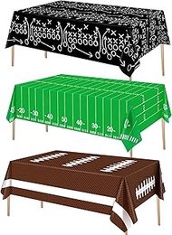 Esjay Football Tablecloth, 3 PCS for Football Party Decorations Supplies