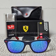 Kacamata RayBan Liteforce Ferrari RB4195M 52 20 Polarized F604H0 Blue Matte Original