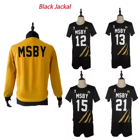 MSBY Black Jackal Cosplay Costume Hinata Shoyo Kiyoomi Sakusa Kotaro Bokuto Atsumu Miya Jersey Coat 