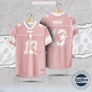 [Free Custom] New Design Coquette Pink Jersey Baju Tshirt Lelaki Quick Dry Full Sublimatio
