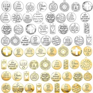 Hicarer 60 Piece Housekeeping Week Gifts Inspiration Words Charms Craft Supplies Pendants Beads Char