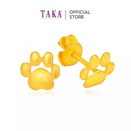 TAKA Jewellery 916 Gold Earrings Paw