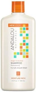 Andalou Naturals Argan Oil and Shea Moisture Rich Shampoo, Pack of 3