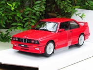 Bburago 1/24 BMW 3 Series M3 (E30) 1988 White Classic Car  Diecast Car Model (18cm) Mainan Koleksi K