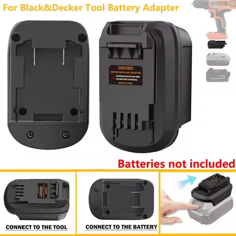 For Black&Decker Tool Battery Adapter Replacement For Dewalt/Milwaukee 18V20V Battery to for Black&D