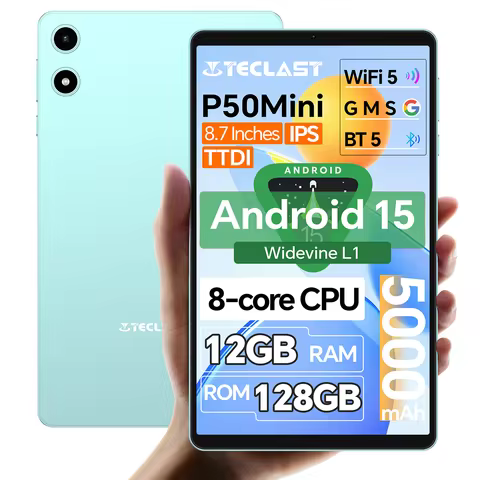 Teclast P50 Mini 8.7" Tablet Android 15 12GB(4+8GB Expansion)RAM 128GB ROM UP TO 1TB T606 8-Core 500