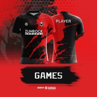 Esports full printing custom nick Name logo jersey