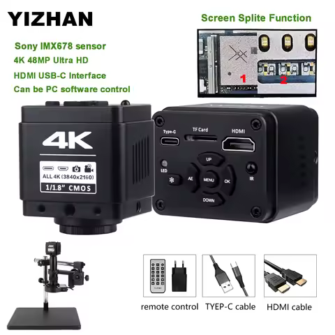 Yizhan Full HD Digital Microscope Camera 4K 2K HDMI USB VGA Industrial Camera CCD Digital Camera For
