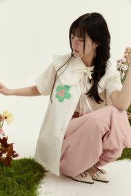 DEARDARLING KUNMING SHIRT เชิ้ตผ้าลินินปักด้ายฟู ดีเทลคอรูด สินค้าพร้อมส่ง