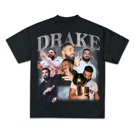 Kemeja-T Drake Lelaki 100% Kapas Tulen Hip-hop Artist S Bergaya Leher Bulat Pakaian Berkualiti Tingg
