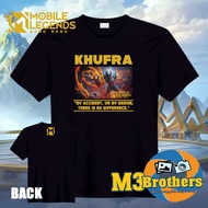 KHUFRA Mobile Legends Cotton Shirt / ML Shirt / MLBB Shirt / CVC Cotton Shirt / Mobile Gaming Shirts