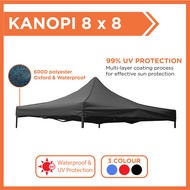 Bravo [ 8x8 Kain Canvas Only] Canopy Kanopi 2.5x2.5m Canopy Canvas Khemah Niaga 8x8 Khemah Pasar Mal