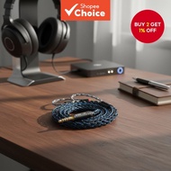 KBEAR ST12 8-Core 4N OFC Silver-Plated MMCX/2PIN/QDC Replacement Cable for In-Ear Monitors and HiFi 