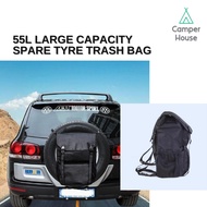 4x4 4WD SUV Jeep Spare Tyre Hanging Car Storage Organising Bag 55L Spare Tyre Trash Bag