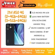 New Smartphone Original Itel A50 4G [ 2+4/3+5Gb Ram+64Gb Rom | 6.6" IPS LCD | Android 14 | 5000 mAh 