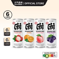 Chi Forest 元气森林 Zero Sugar Soda Sparkling Water 330ml × 6 Cans  (Genki Forest)
