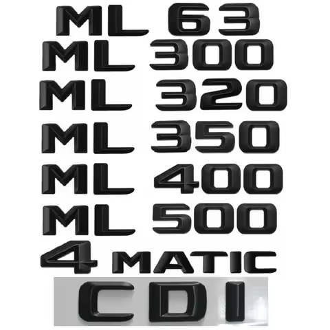 Gloss Black W164 W166 ML55 ML63 ML250 ML280 ML300 ML320 ML350 ML400 ML420 ML500 ML550 4MATIC CDI Emb