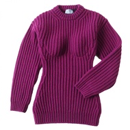 【持續更新】全新正品義大利製 Prada 22SS P24Q1L 女士設得蘭羊毛圓領套頭衫/毛衣，紫色，36 碼