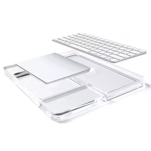 Wrist Rest For iMac 2023 Magic Trackpad 2/3 Keyboard With Touch ID Numeric Acrylic Stand Station Tra
