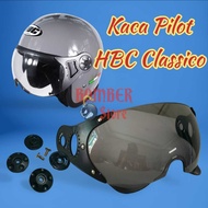 HBC Classico Clear helmet visor and SMOKE plus bolts and ratchet visor helmet