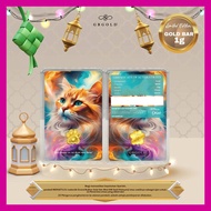 GB GOLD Cat Colourful GoldBar 1g (Emas 999.9)