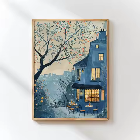 Paris Cafe Jigsaw Puzzle 500/1000/1200/2000PCS Paper Puzzle Dreamy French Scene Relaxing Game Home D