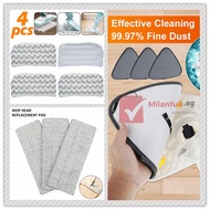 4Pcs Steam Mop Replacement Pad Reusable Stem Mop Pad Washable Compatible with Shark Steam Mop