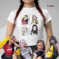 [Her Planet] Blackpink Fanart Crop Top Crop Tee Heavyweight 20s | Blackpink Fanart tshirt | Blackpin